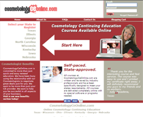 CosmetologyCeOnline.com Website